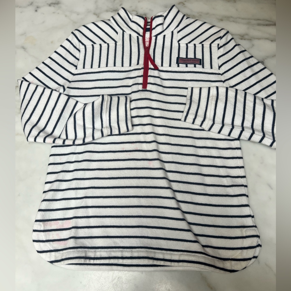 Vineyard Vines Striped Quarter-Zip Pullover